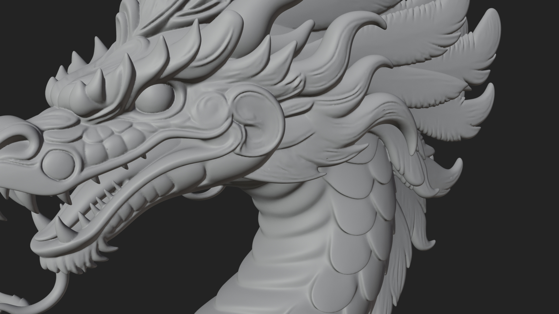 Chinese Dragon Statue Design 13 3D Print Model 3D Model