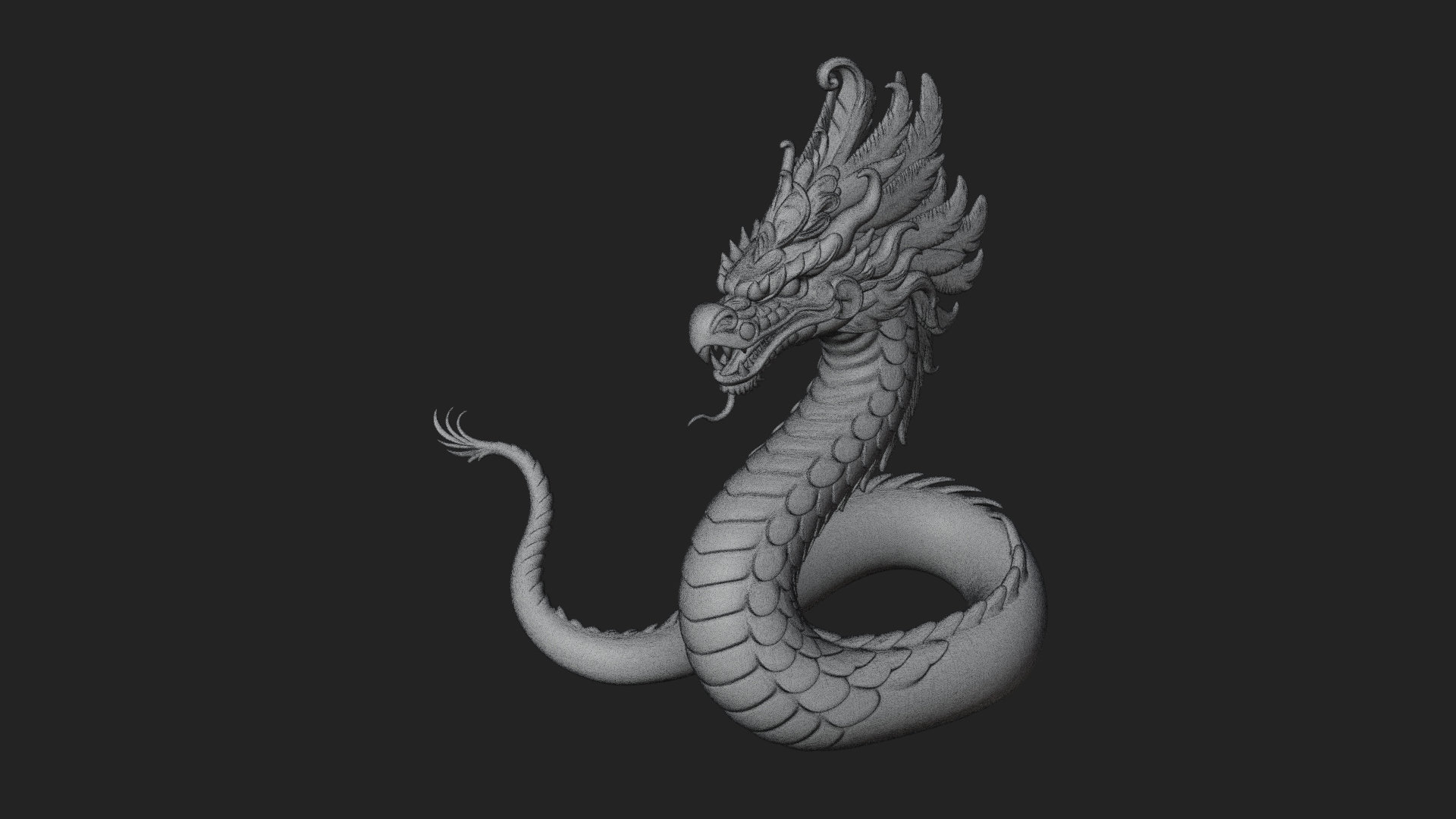 Chinese Dragon Statue Design 13 3D Print Model 3D Model