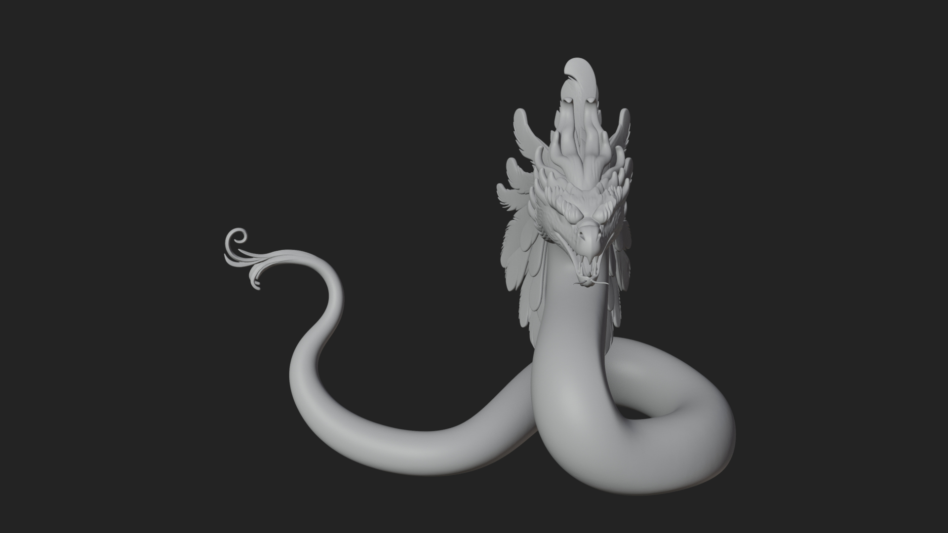 Chinese Dragon Statue Design 14 3D Print Model 3D Model
