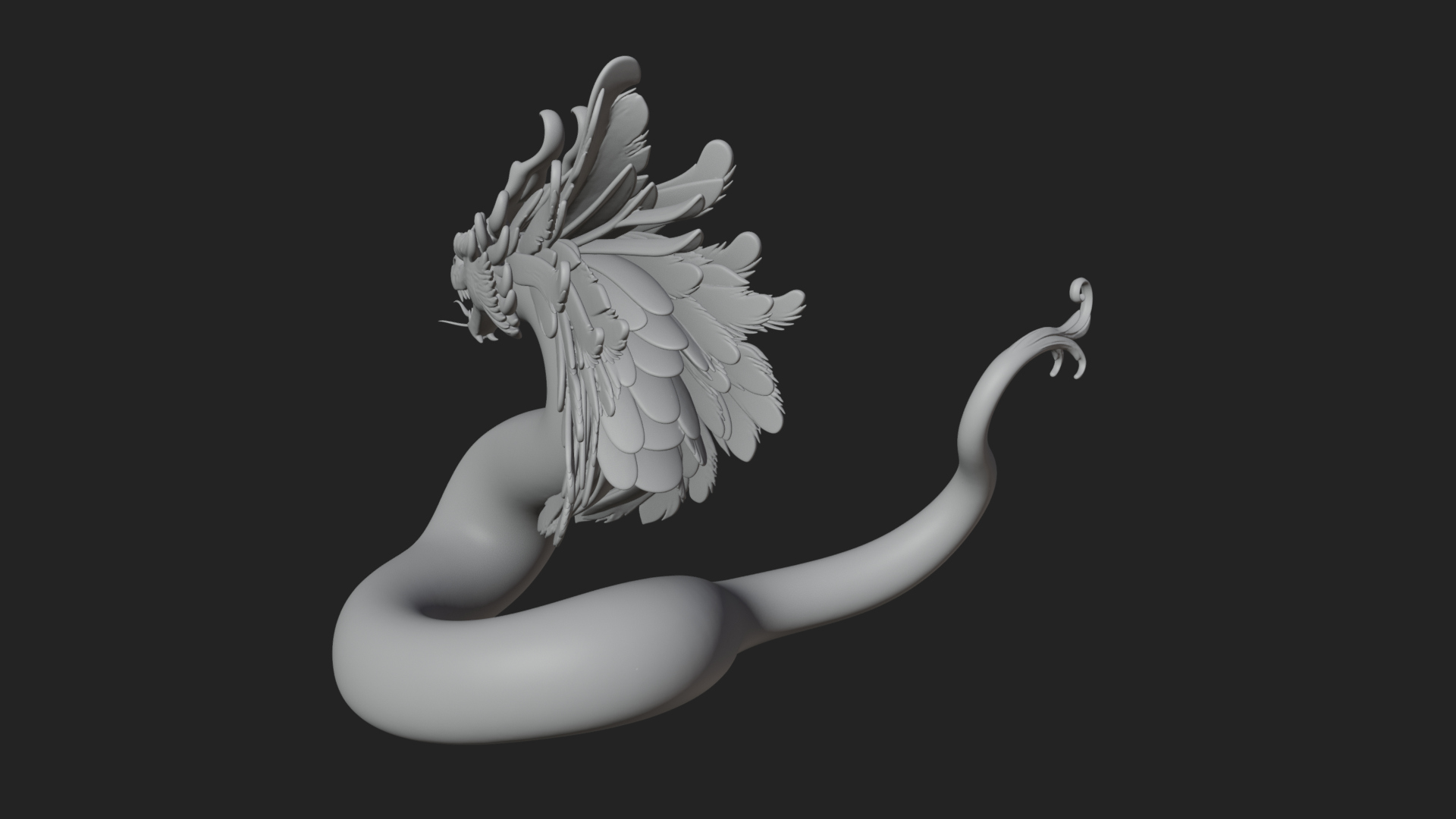 Chinese Dragon Statue Design 14 3D Print Model 3D Model