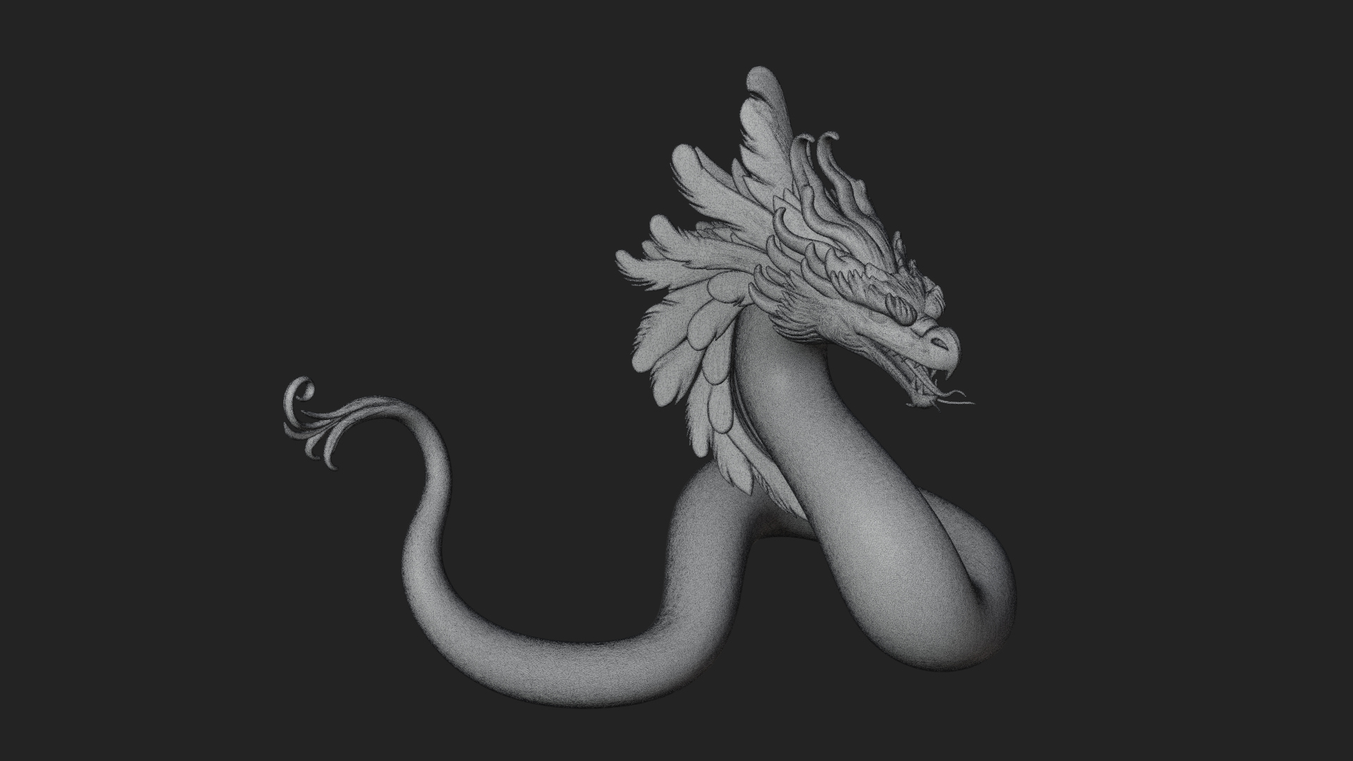 Chinese Dragon Statue Design 14 3D Print Model 3D Model
