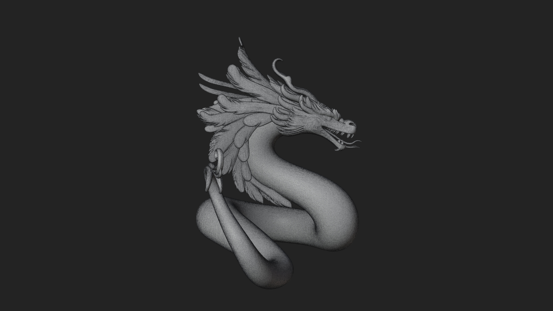 Chinese Dragon Statue Design 14 3D Print Model 3D Model