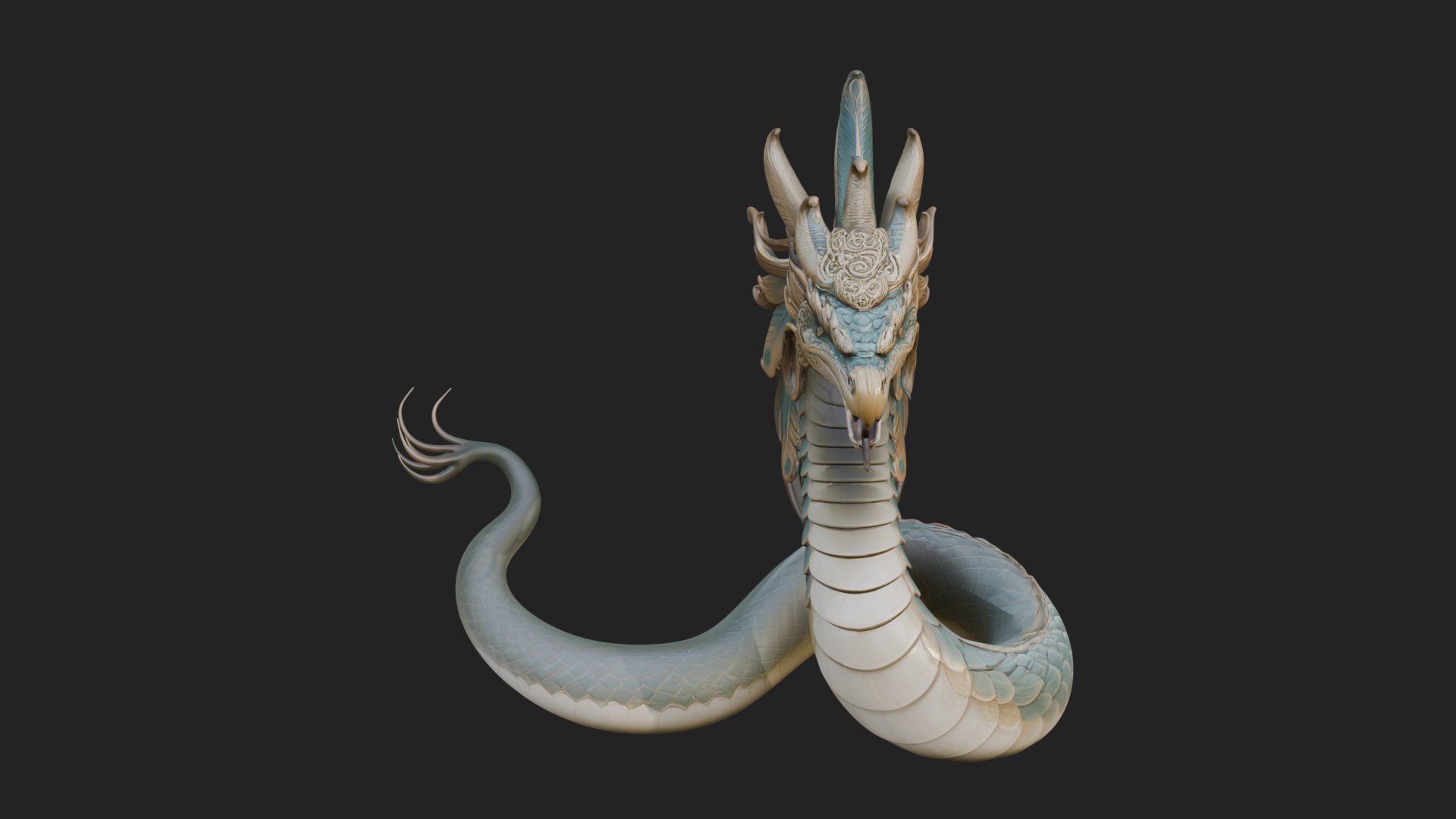 Chinese Dragon Statue Design 15 3D Print Model 3D Model