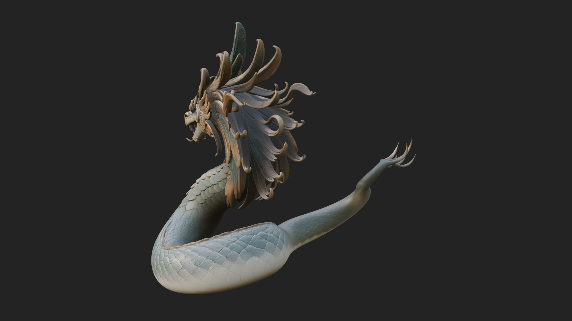 Chinese Dragon Statue Design 15 3D Print Model 3D Model