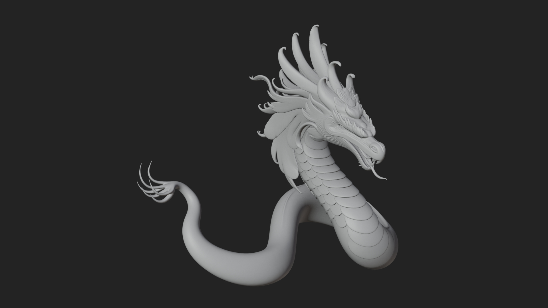 Chinese Dragon Statue Design 15 3D Print Model 3D Model