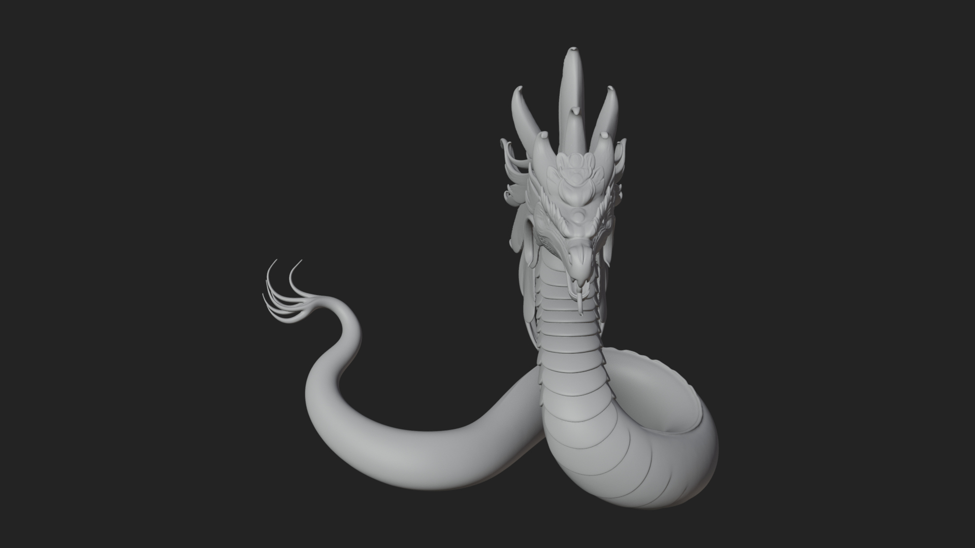 Chinese Dragon Statue Design 15 3D Print Model 3D Model