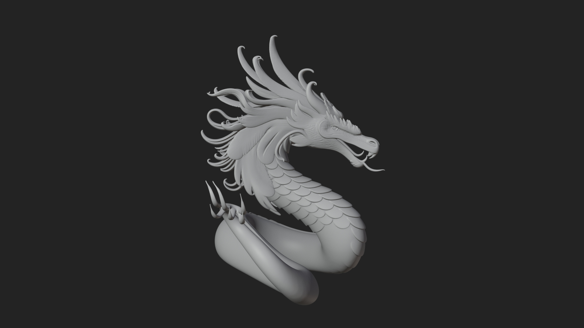 Chinese Dragon Statue Design 15 3D Print Model 3D Model