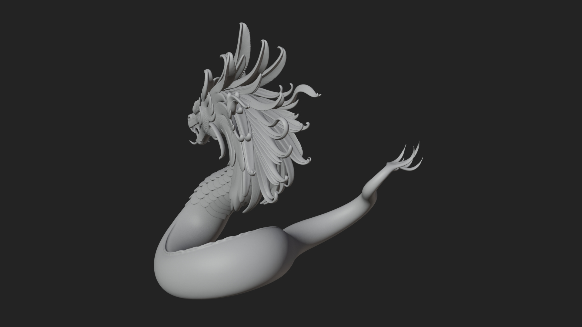 Chinese Dragon Statue Design 15 3D Print Model 3D Model
