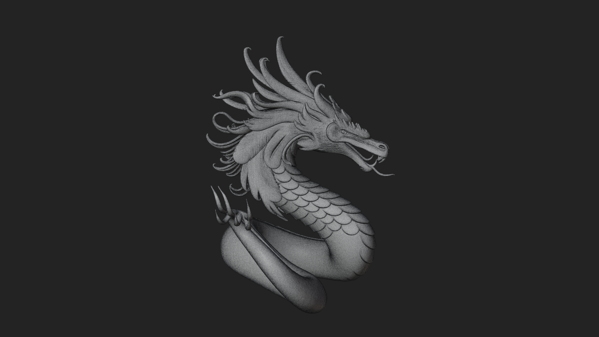 Chinese Dragon Statue Design 15 3D Print Model 3D Model