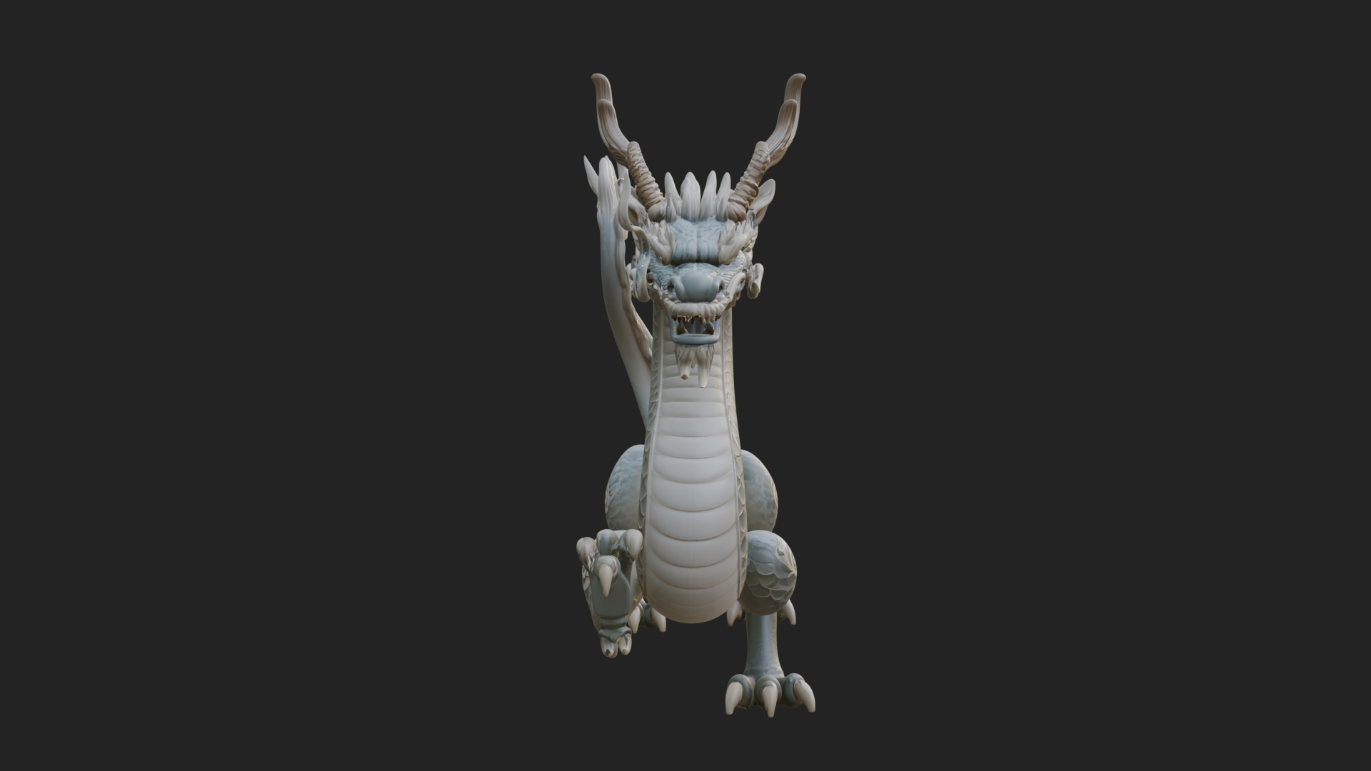 Chinese Dragon Statue Design 5 3D Print Model 3D Model