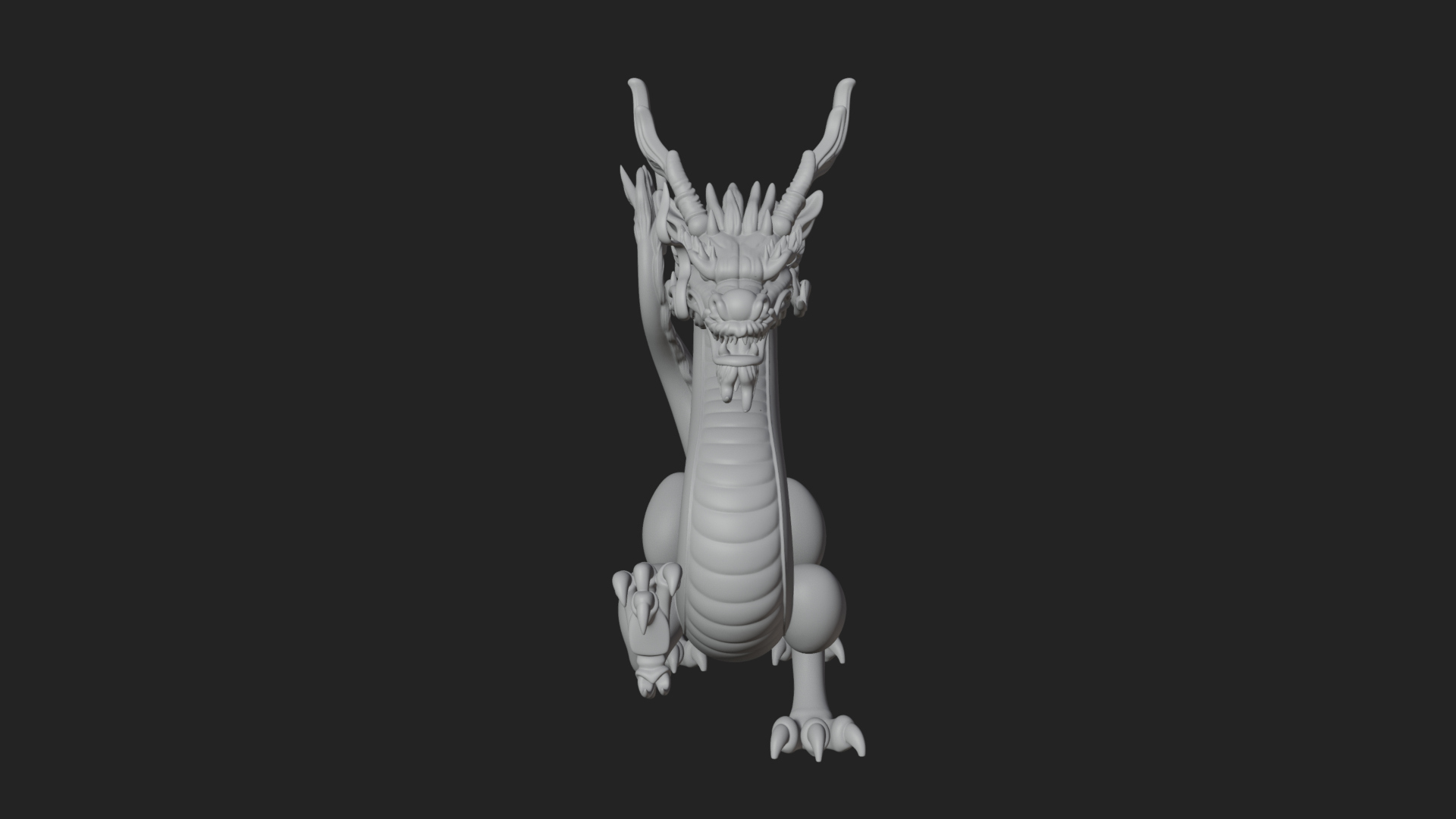 Chinese Dragon Statue Design 5 3D Print Model 3D Model