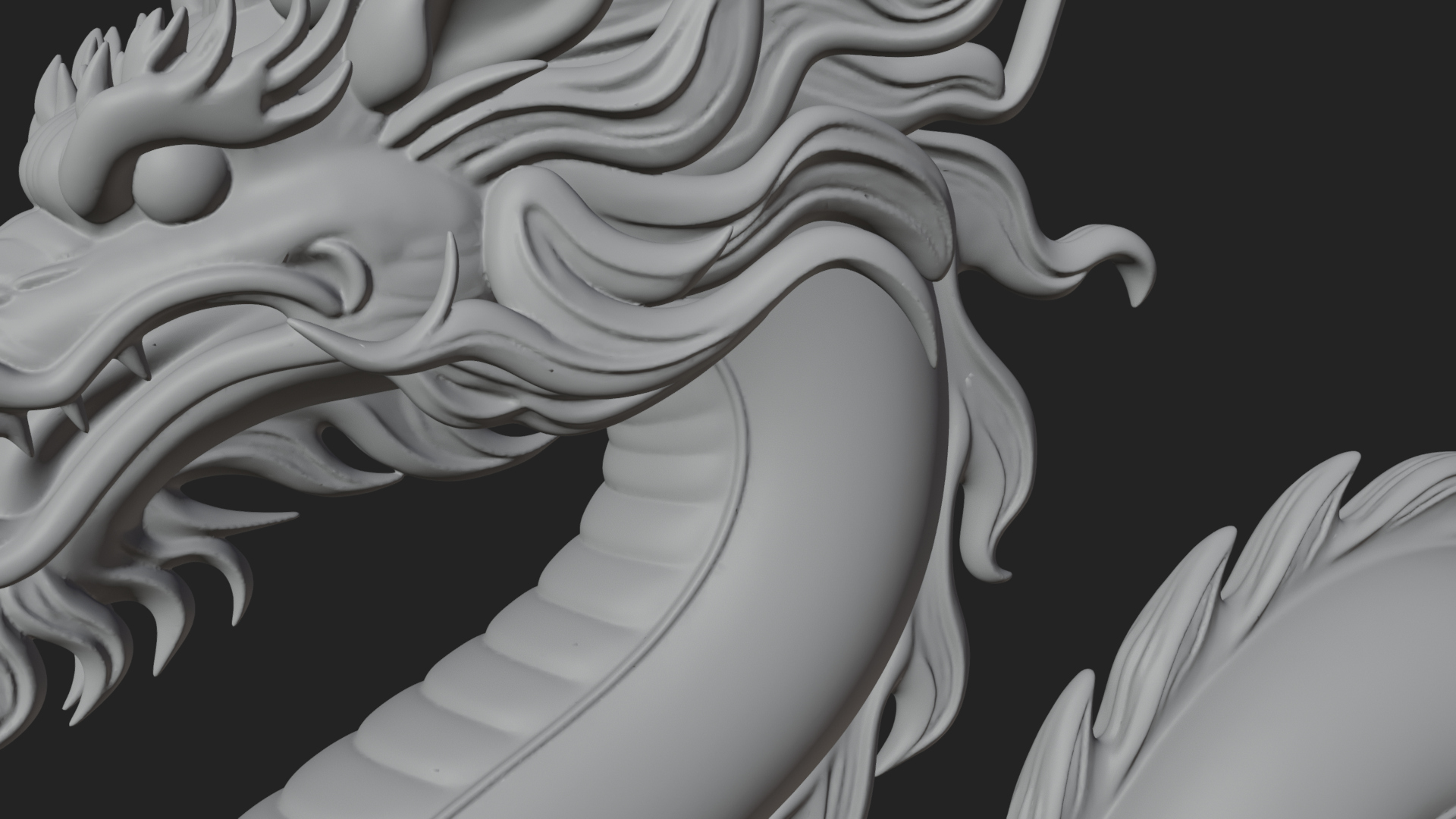 Chinese Dragon Statue Design 5 3D Print Model 3D Model