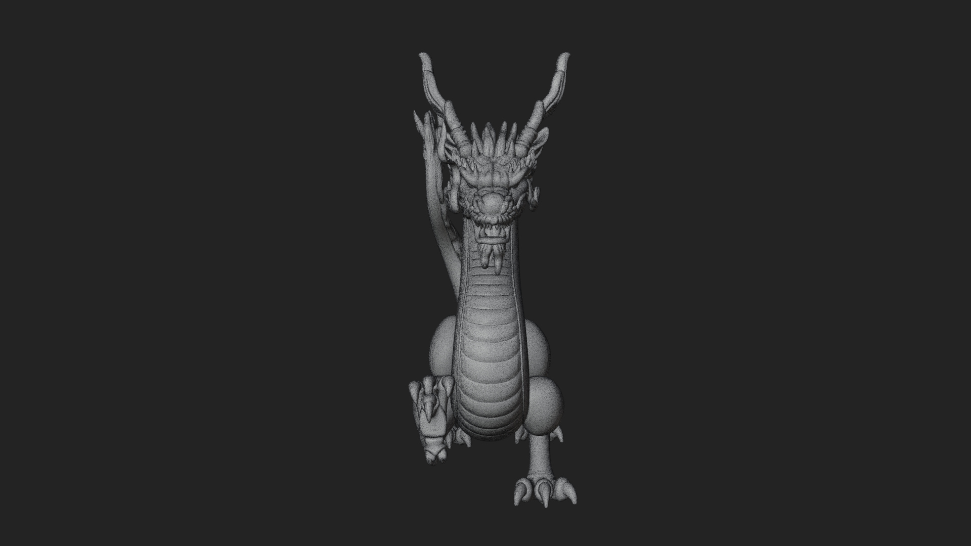 Chinese Dragon Statue Design 5 3D Print Model 3D Model