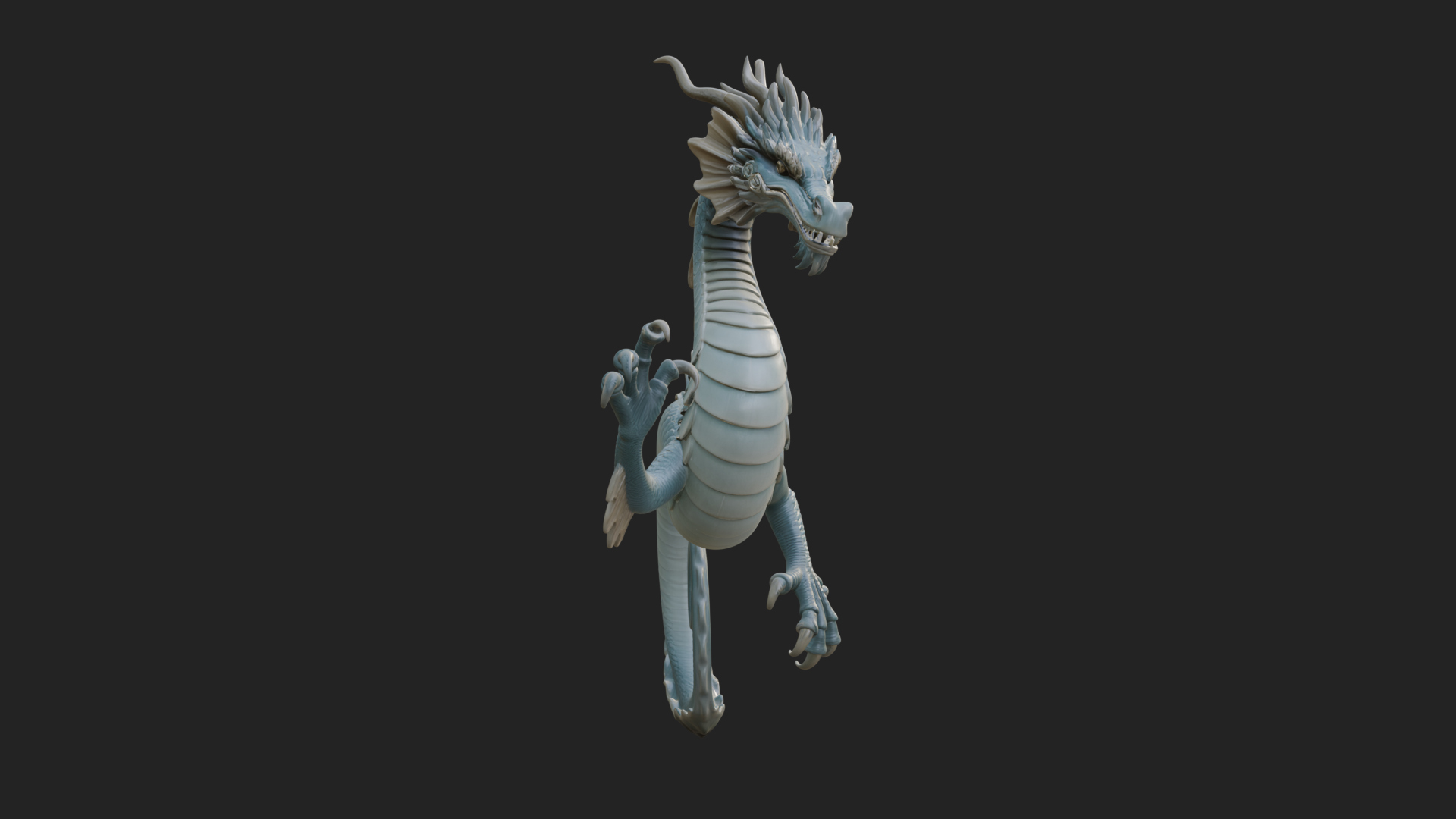 Chinese Dragon Statue Design 6 3D Print Model 3D Model