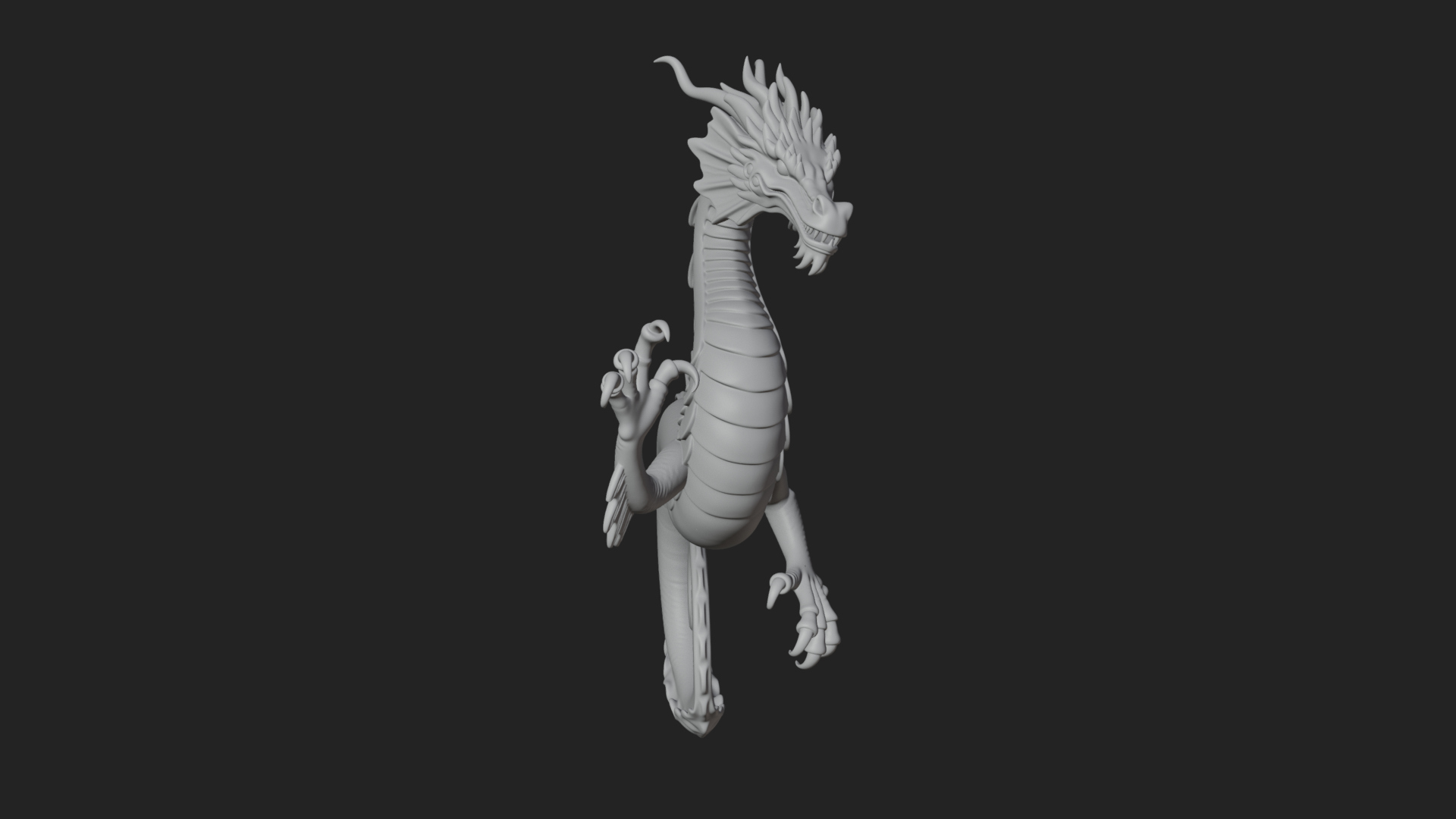 Chinese Dragon Statue Design 6 3D Print Model 3D Model