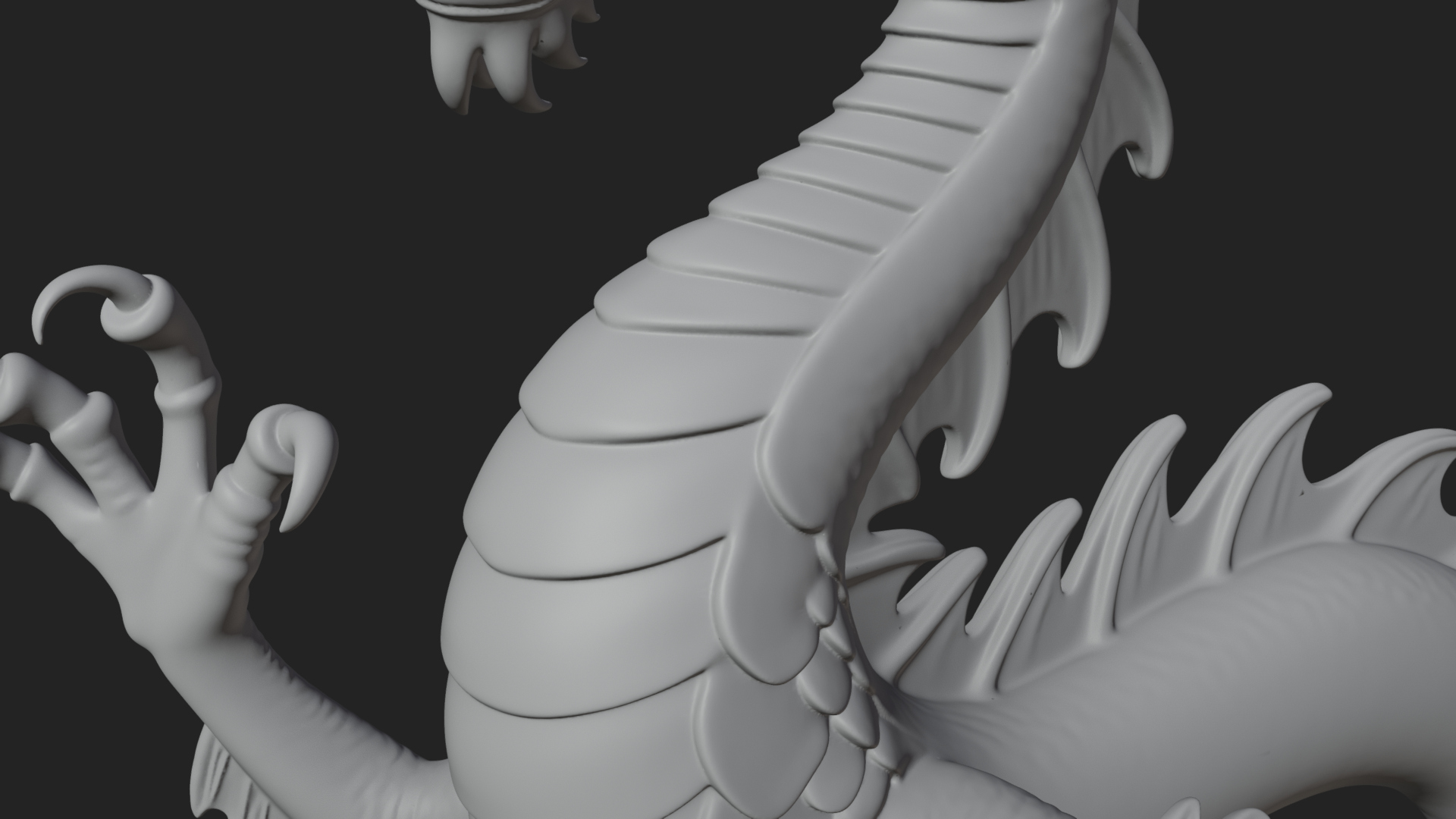 Chinese Dragon Statue Design 6 3D Print Model 3D Model