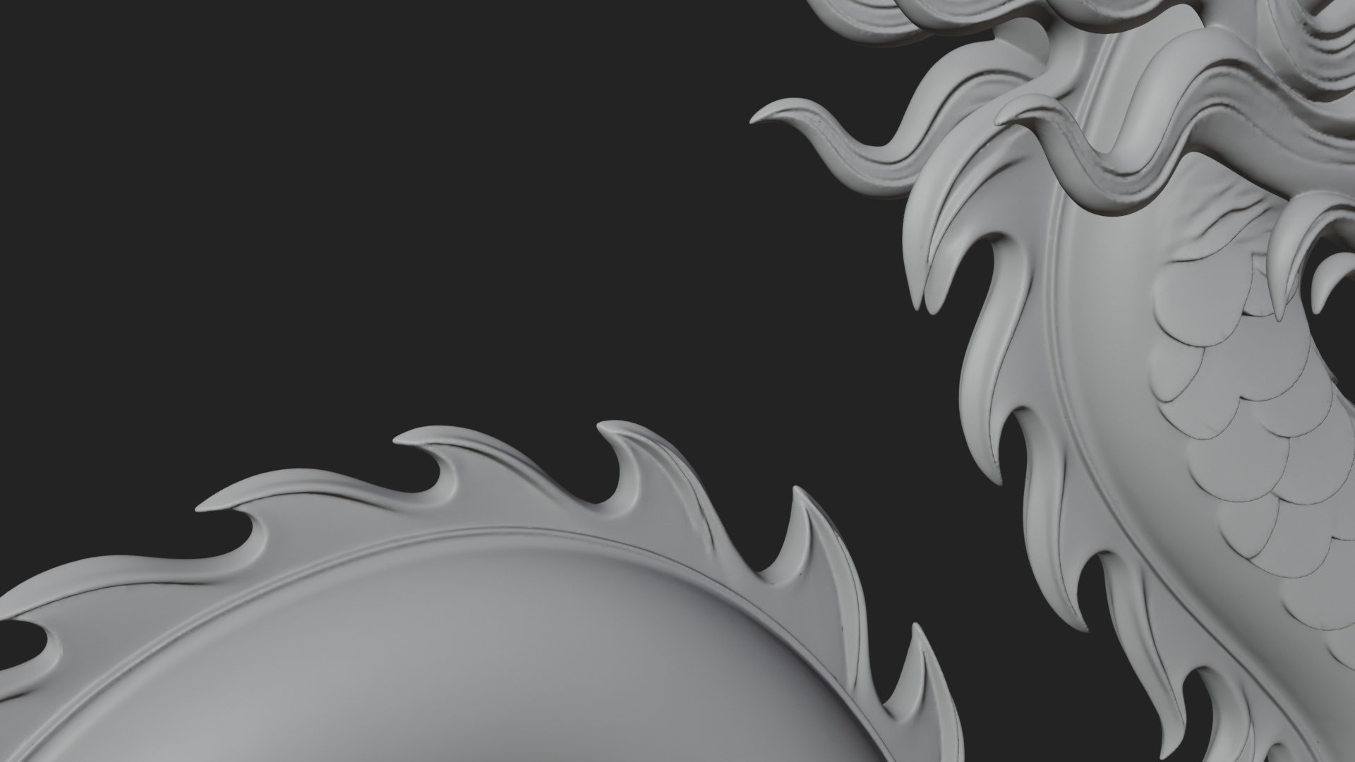 Chinese Dragon Statue Design 7 3D Print Model 3D Model