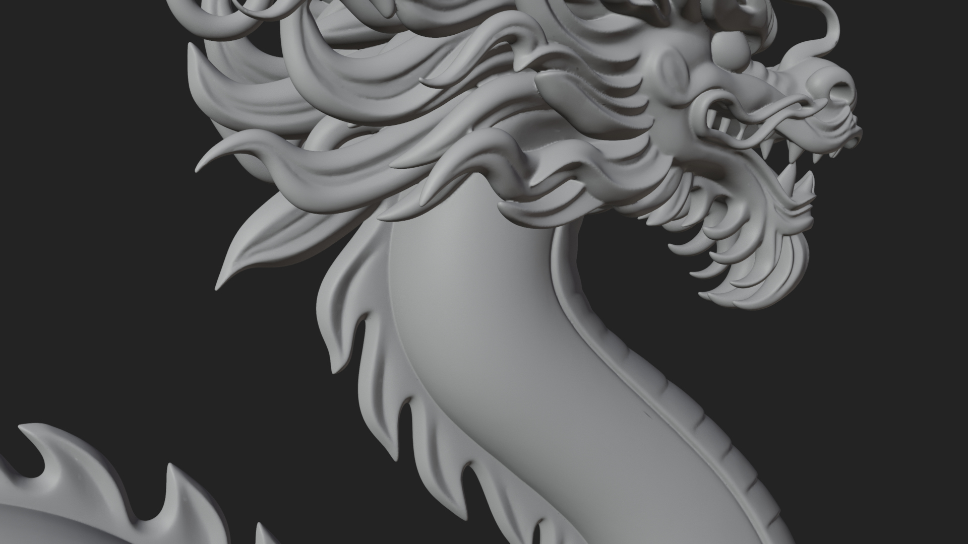 Chinese Dragon Statue Design 8 3D Print Model 3D Model