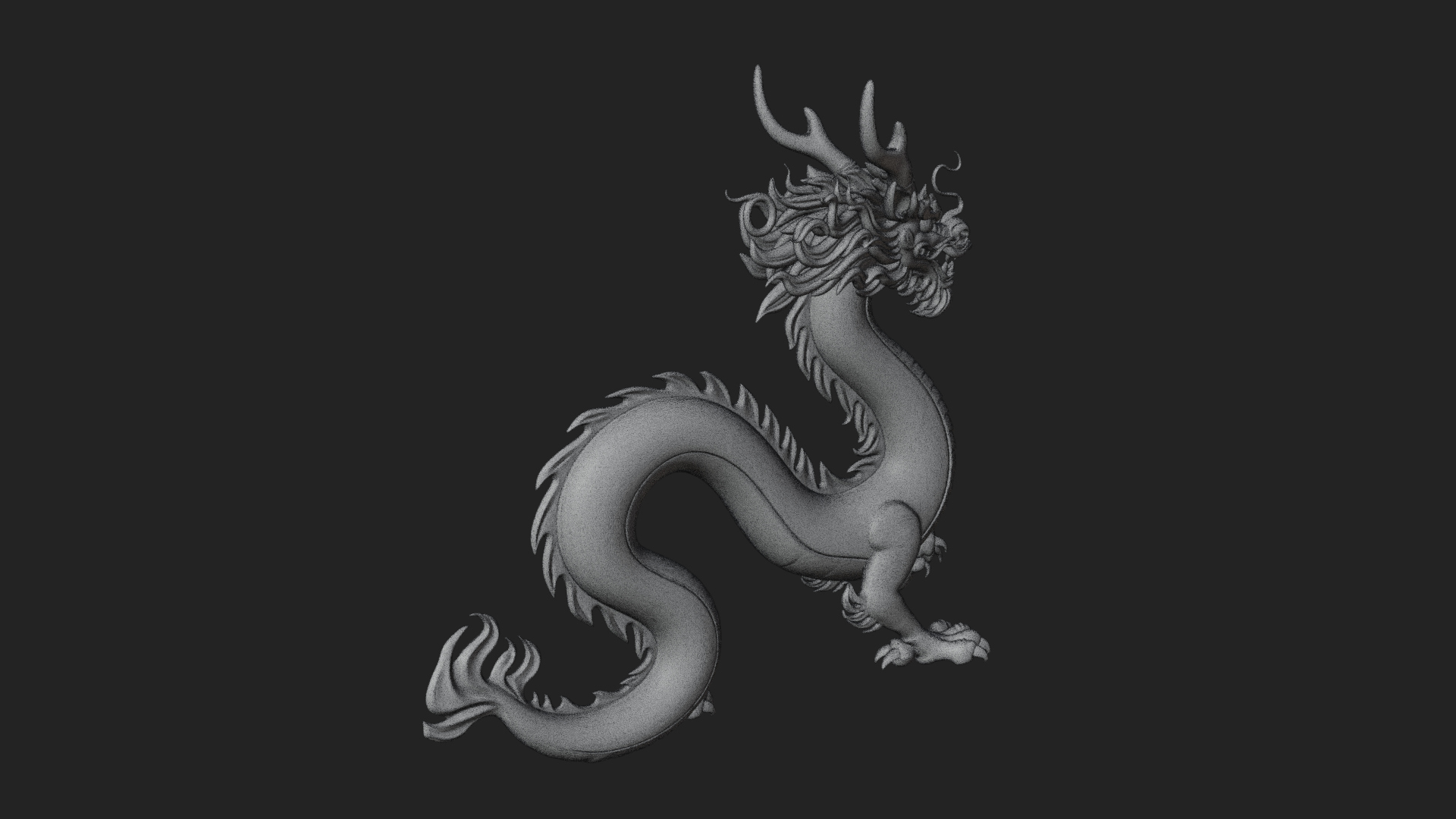 Chinese Dragon Statue Design 8 3D Print Model 3D Model