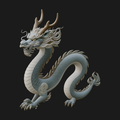 Chinese Dragon Statue Design 8 3D Print Model