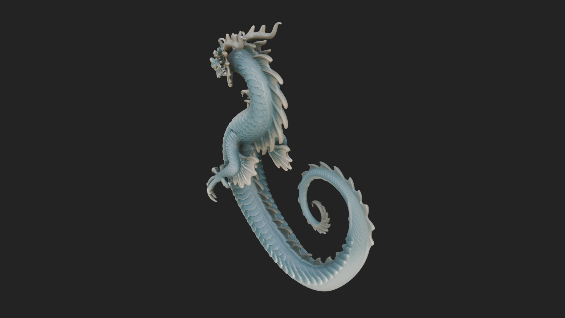 Chinese Dragon Statue Design 9 3D Print Model 3D Model