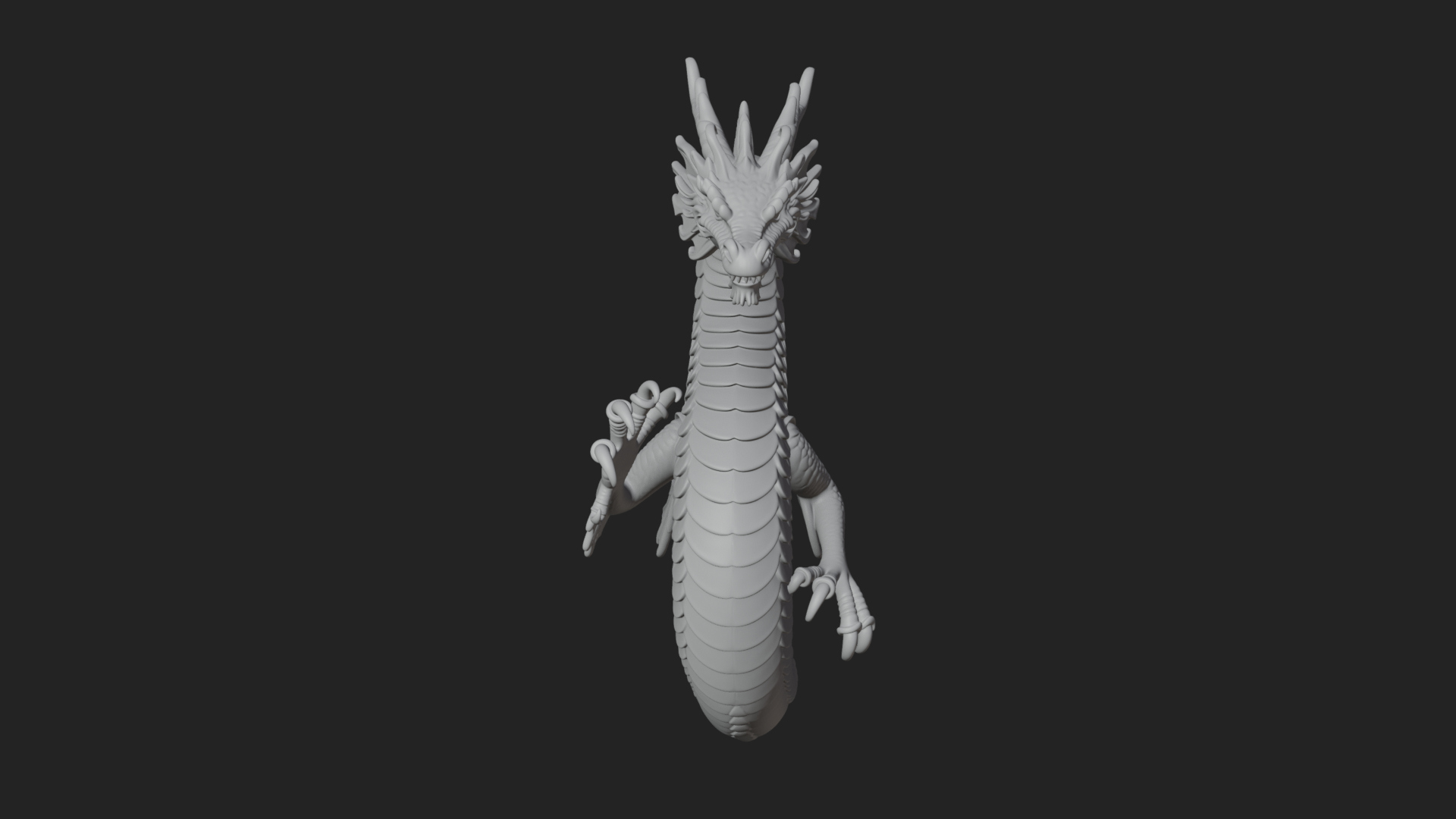 Chinese Dragon Statue Design 9 3D Print Model 3D Model
