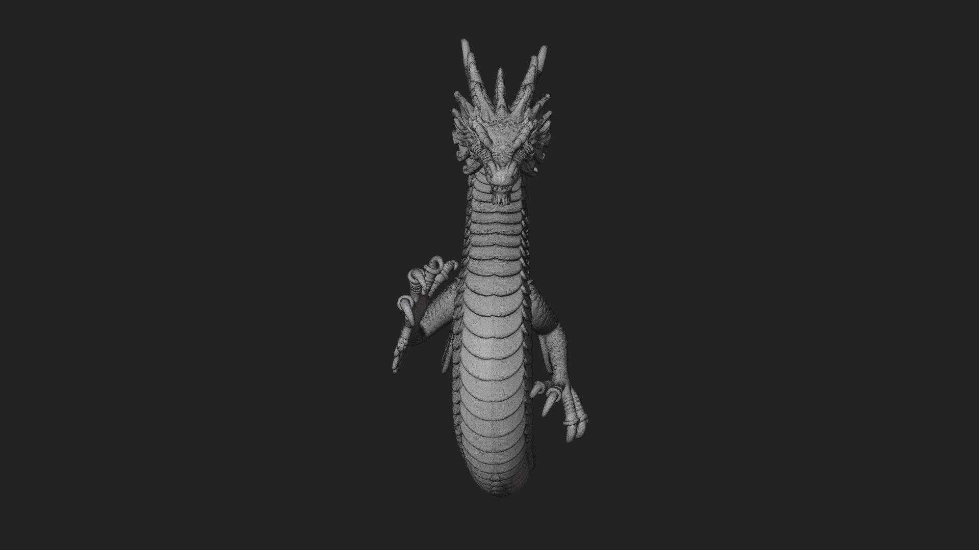 Chinese Dragon Statue Design 9 3D Print Model 3D Model