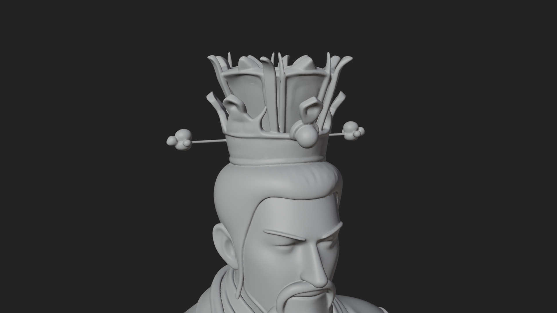 Chinese Emperor Statue Design 6 3D Print Model 3D Model