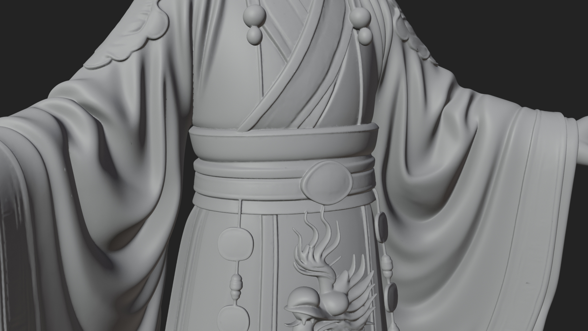 Chinese Emperor Statue Design 6 3D Print Model 3D Model