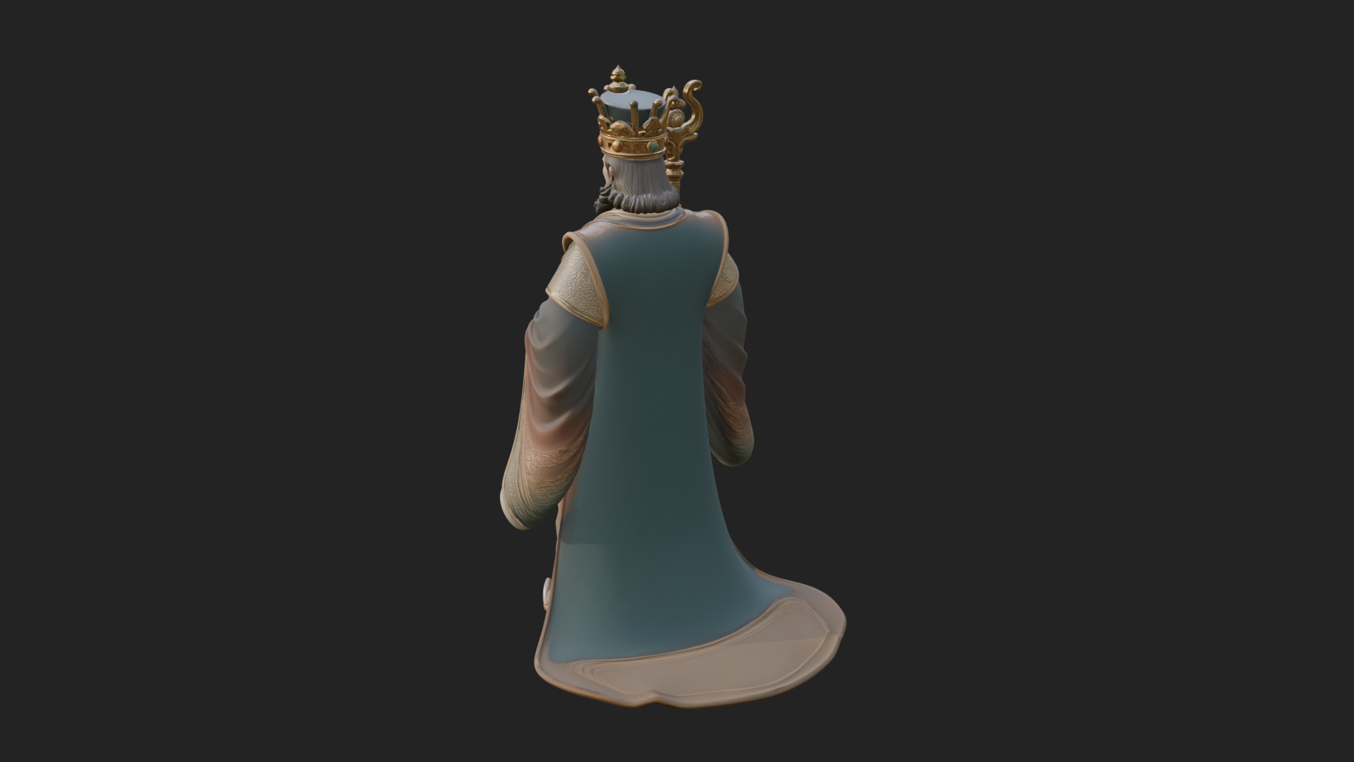 Chinese Emperor Statue Design 7 3D Print Model 3D Model