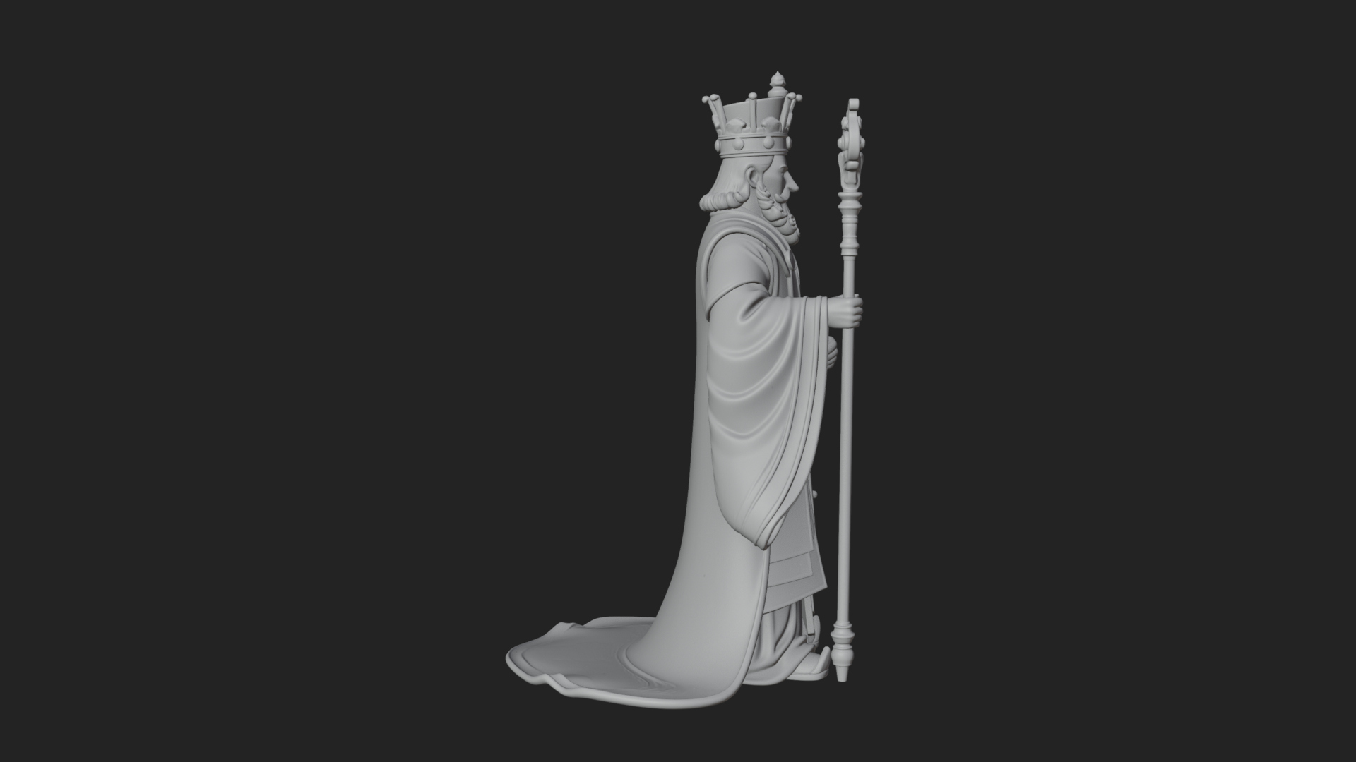Chinese Emperor Statue Design 7 3D Print Model 3D Model