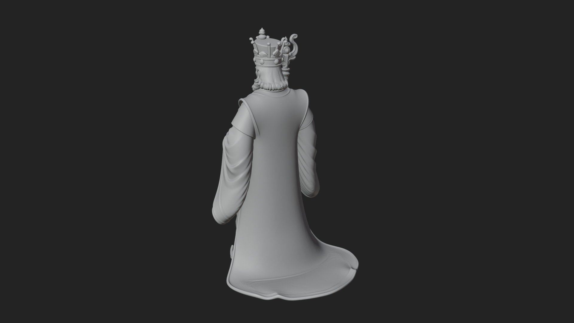 Chinese Emperor Statue Design 7 3D Print Model 3D Model