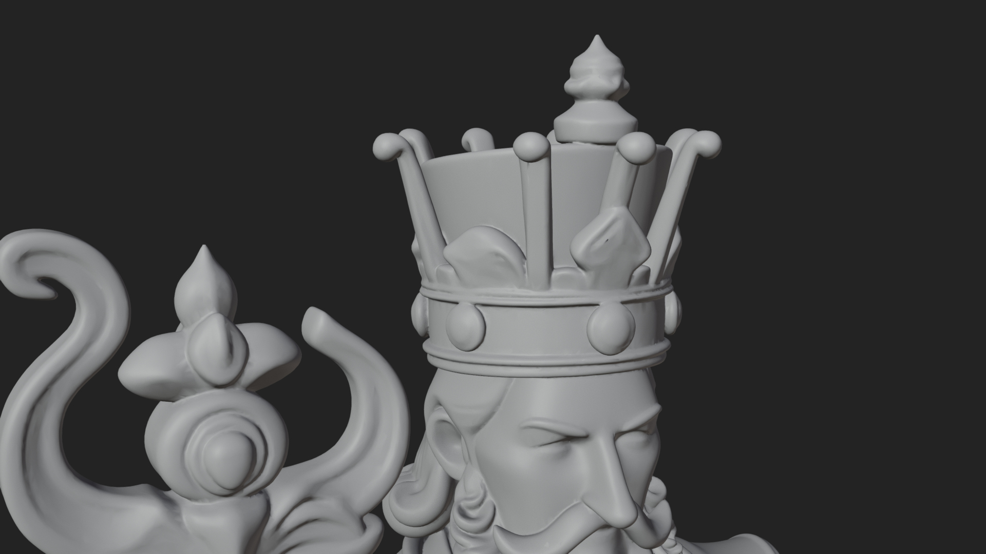Chinese Emperor Statue Design 7 3D Print Model 3D Model