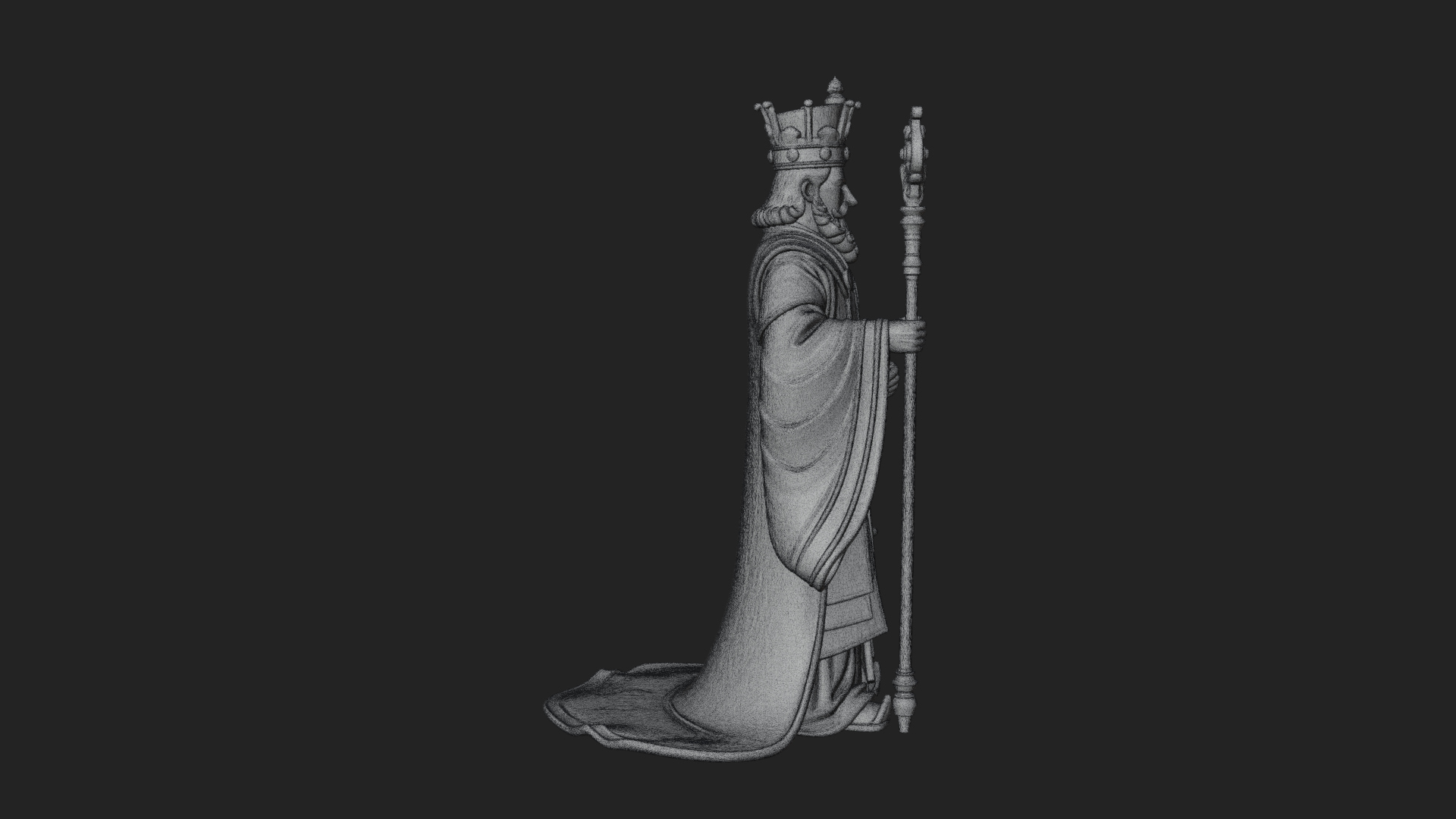 Chinese Emperor Statue Design 7 3D Print Model 3D Model