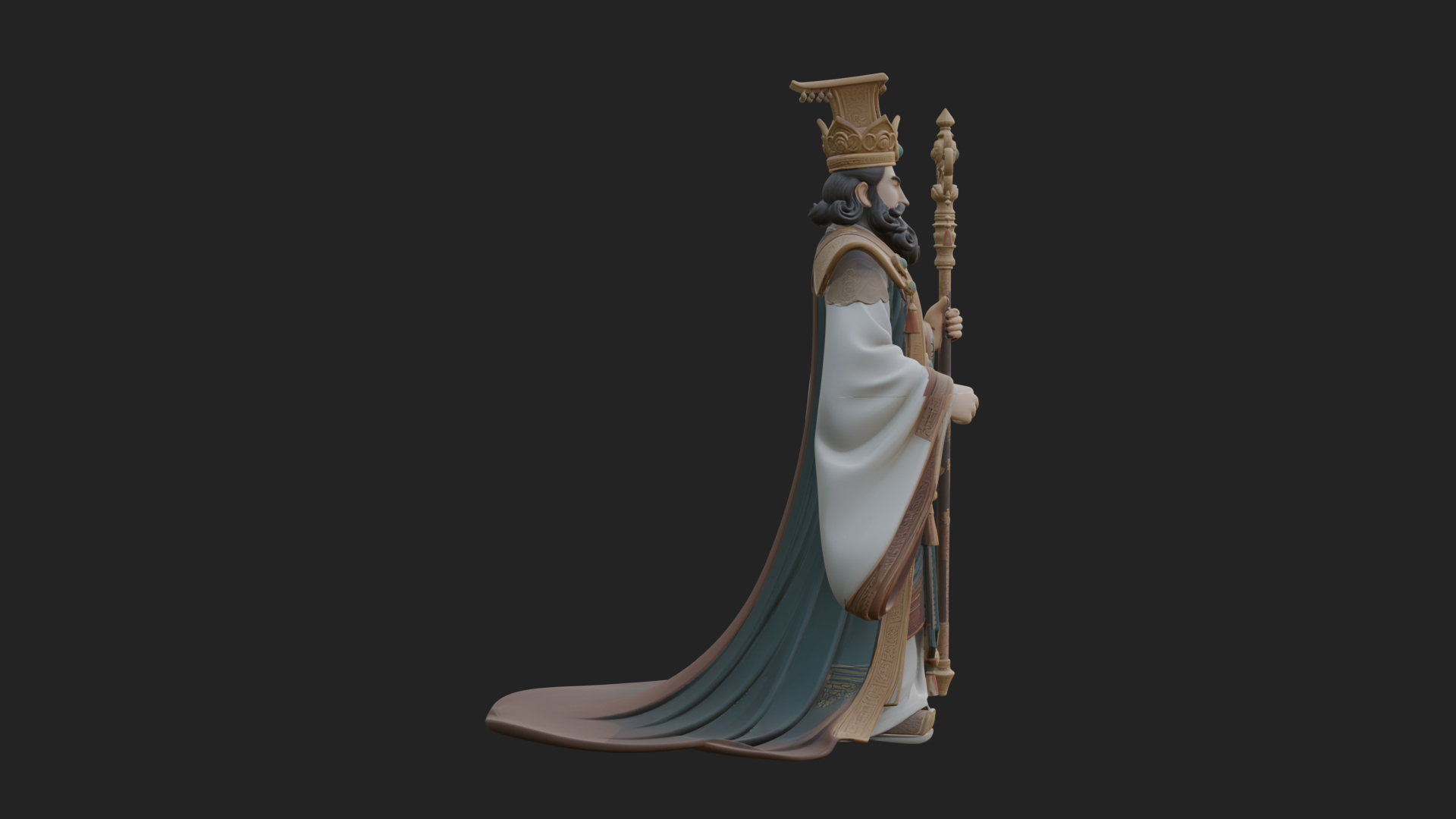 Chinese Emperor Statue Design 8 3D Print Model 3D Model