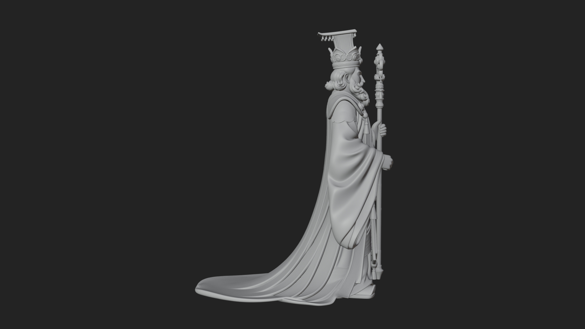 Chinese Emperor Statue Design 8 3D Print Model 3D Model