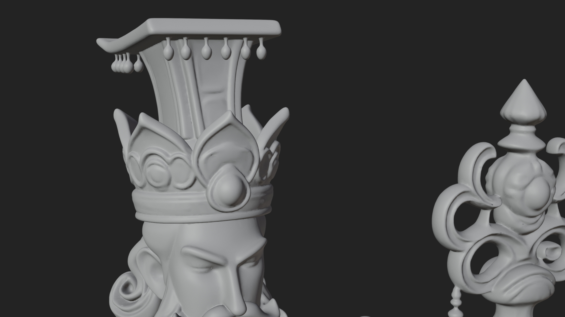 Chinese Emperor Statue Design 8 3D Print Model 3D Model