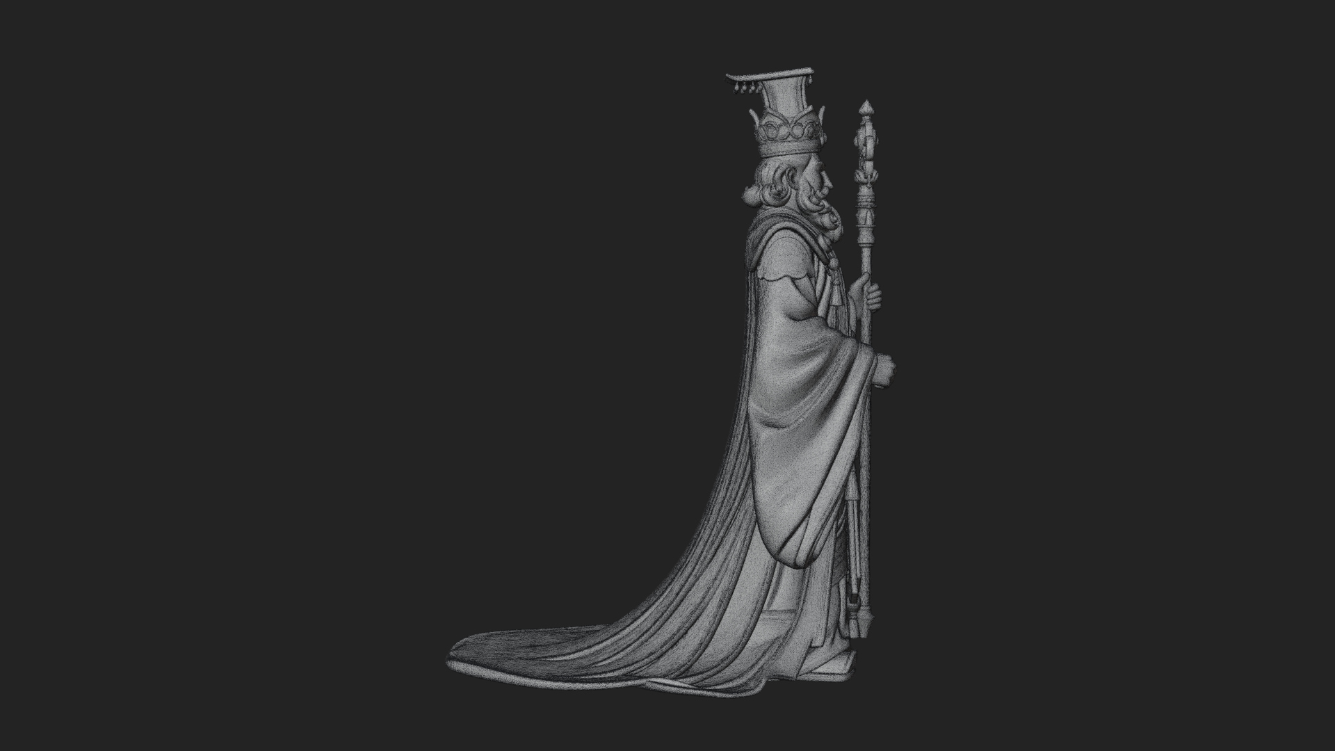 Chinese Emperor Statue Design 8 3D Print Model 3D Model
