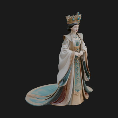 Chinese Empress Statue Design 10 3D Print Model