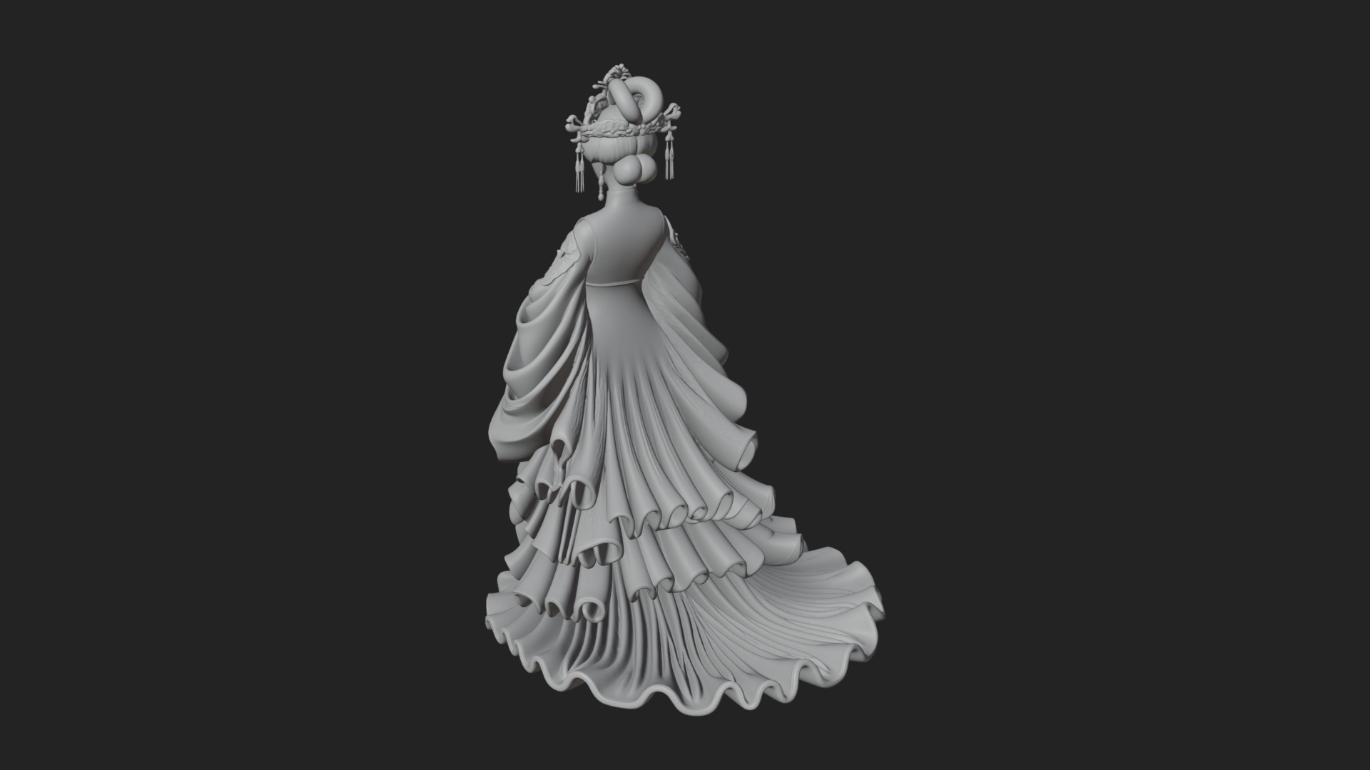 Chinese Empress Statue Design 12 3D Print Model 3D Model