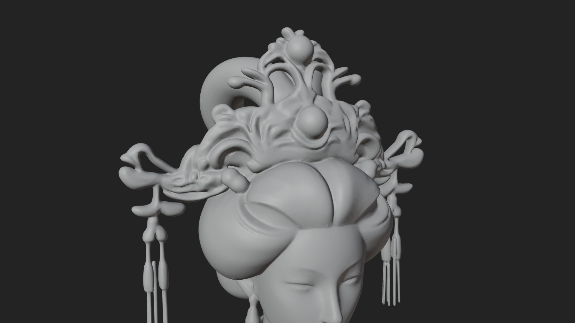 Chinese Empress Statue Design 12 3D Print Model 3D Model