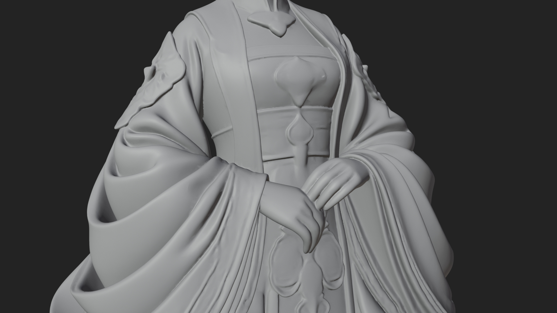 Chinese Empress Statue Design 12 3D Print Model 3D Model