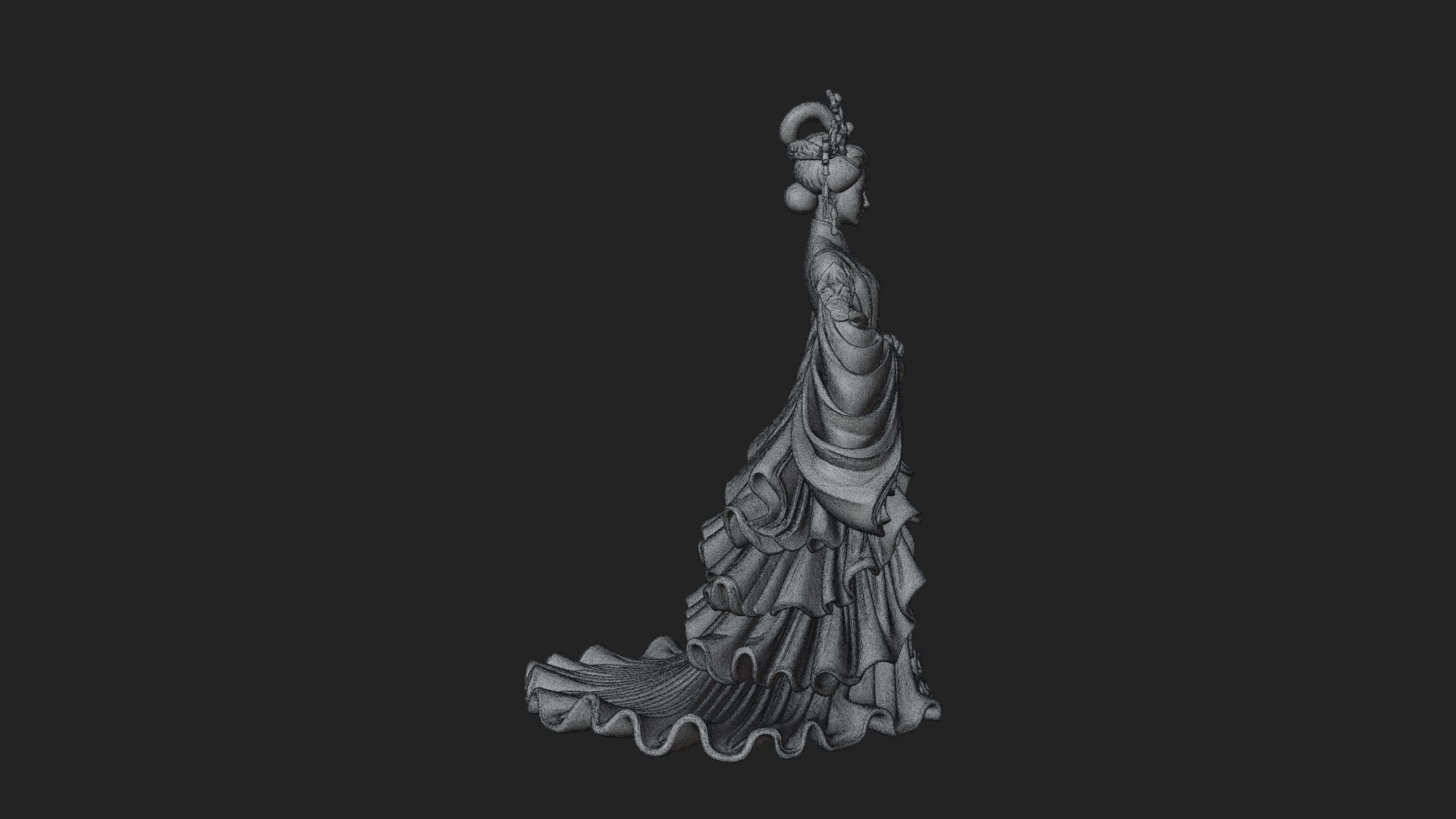 Chinese Empress Statue Design 12 3D Print Model 3D Model