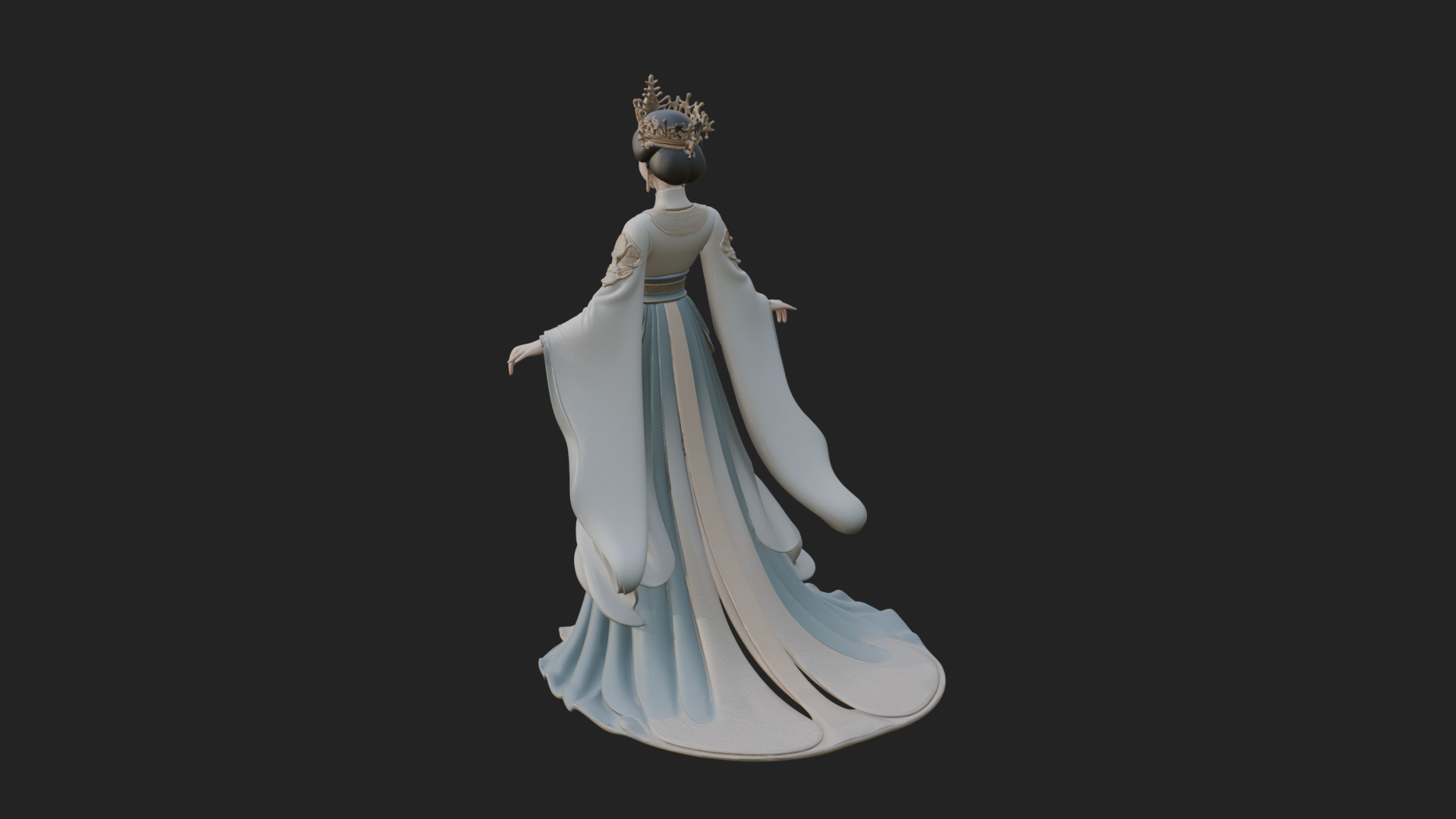 Chinese Empress Statue Design 16 3D Print Model 3D Model