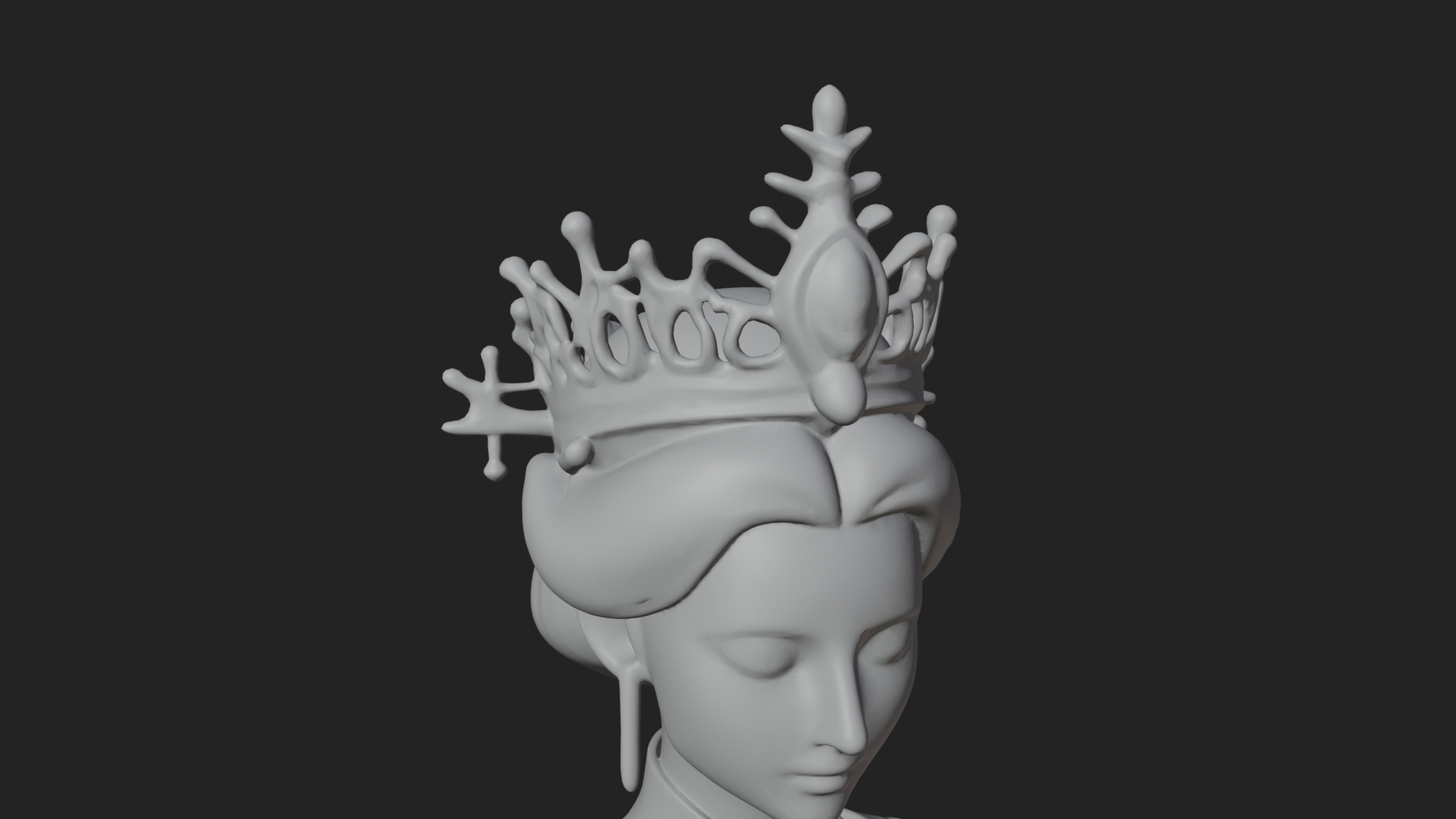 Chinese Empress Statue Design 16 3D Print Model 3D Model