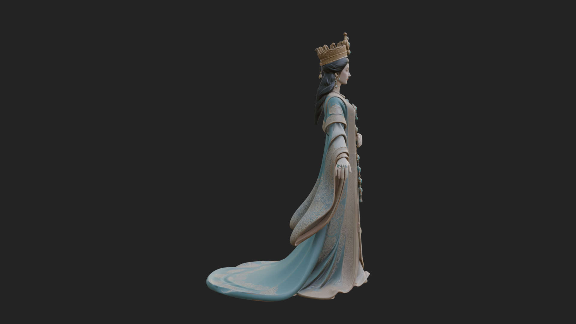 Chinese Empress Statue Design 17 3D Print Model 3D Model