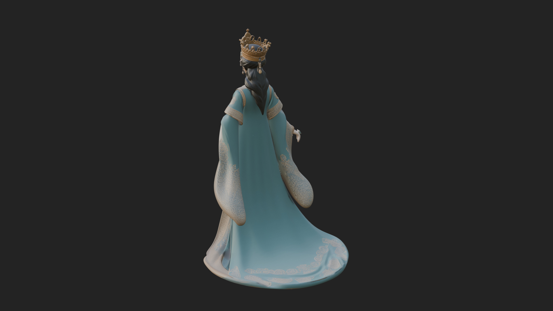 Chinese Empress Statue Design 17 3D Print Model 3D Model