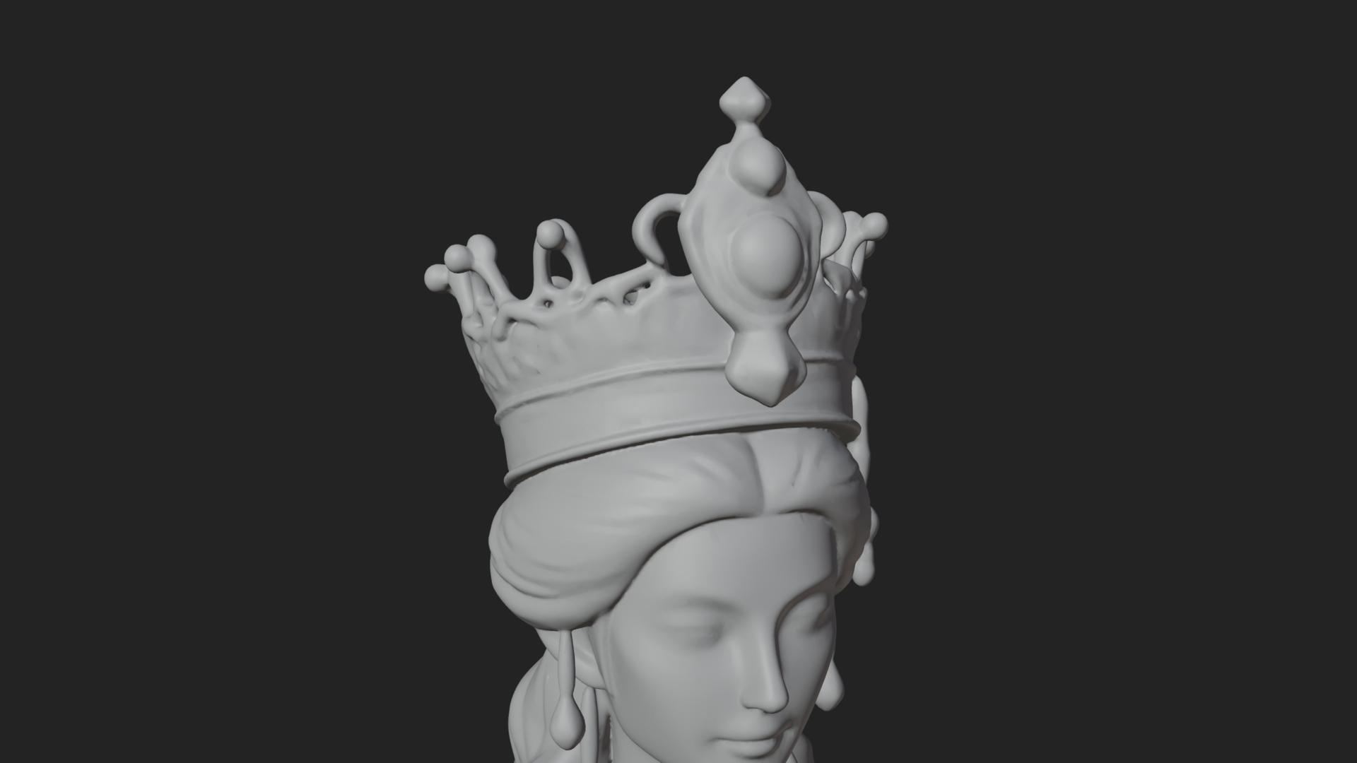 Chinese Empress Statue Design 17 3D Print Model 3D Model