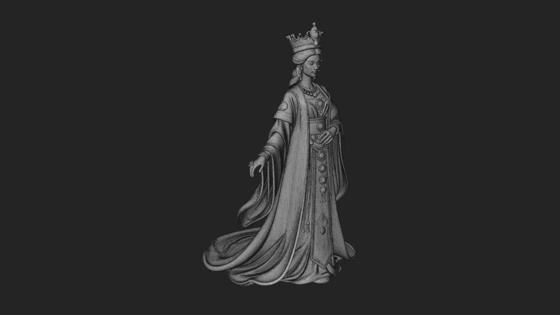 Chinese Empress Statue Design 17 3D Print Model 3D Model