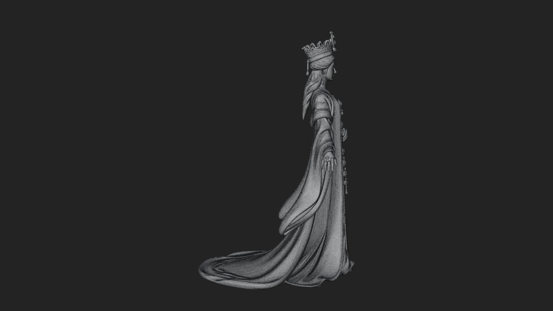 Chinese Empress Statue Design 17 3D Print Model 3D Model